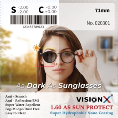 VisionX 1.60 AS SUN PROTECT