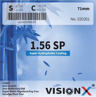 Tròng kính VisionX 1.56 UV407 SHMC